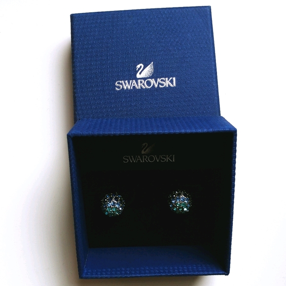 Blue Swarovski Earrings -New in Box - Picture 2 of 5
